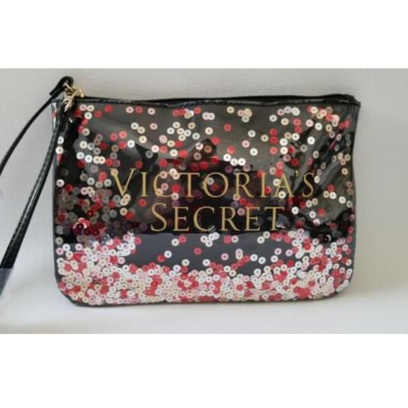 NEW Victorias Secret 2 Piece Large Sequin Tote bag - Picture 5 of 8